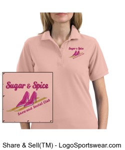 SNS Pink Short Sleeve Polo Design Zoom